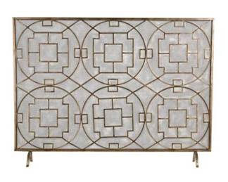 344 - Elk Home Geometric Firescreen Metal (Description): 35x46x7