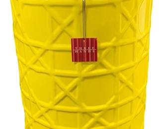 2724 - Three Hands Yellow Garden Stool (Description): 18 x 13