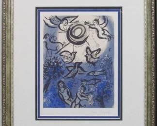 9094 - Adam and Eve Print by Marc Chagall (Description): 16 X 19