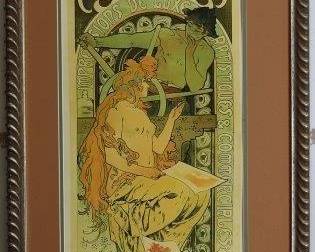 9037 - Imprimerie by Alphonse Mucha (Description): 35.5 X 18