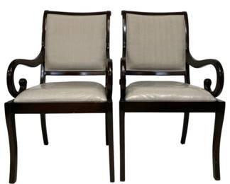 4048 - Pair Alden Home Arm Chairs (Description): 41 x 22 x 21