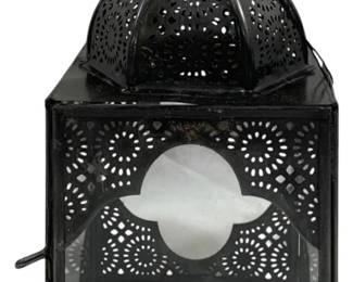 2612 - Three Hands Metal Lantern - 4.25 x 4.25 x 9