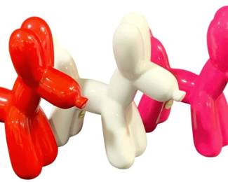 2590 - 3 Three Hands Balloon Dog Figures - 7.5 x 7 x 3