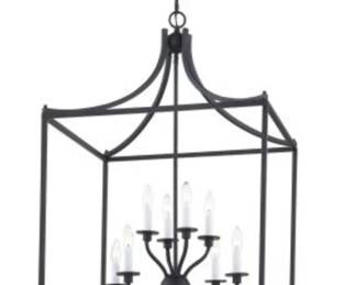 381 - Prescott 8-Light Chandelier 24x24x37 (Description): Electric/electronic/mechanical item - No guarantee all components, untested.