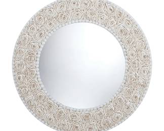 325 - Elk Home Abra Alba Wall Mirror, Natural Materials (Description): 32x32x2