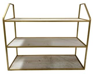 8527 - Three Hands Metal/Wood Wall Storage (Description): 23.75 x 8 x 20.5