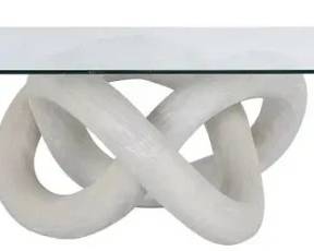 7006 - Elk Signature Knotty Coffee Table (Description): glass top, 16 x 36 x 36