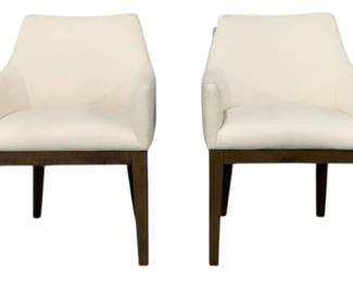4131 - Pair Elk Home Upholstered Arm Chairs (Description): 32.5 x 23 x 19