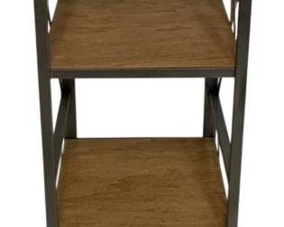2708 - Three Hands Metal/Wood Shelf Stand (Description): 47 x 13.5 x 15