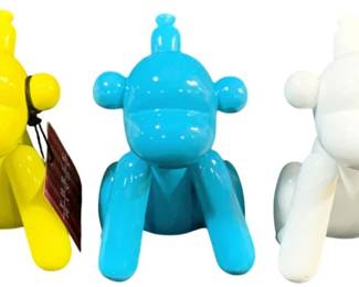 2594 - 3 Three Hands Balloon Monkey Figures (Description): 3.5 x 3.25 x 5.5