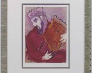 9093 - David and His Harp by Marc Chagall (Description): 15.5 X 18.5