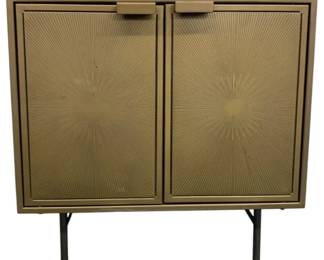 4252 - Four Hands Sunburst Nightstand (Description): 2 doors, iron legs, 25 x 25 x 18