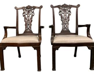 4286 - Pair Alden Parkes Ribbon Arm Chairs (Description): 43 x 24 x 20