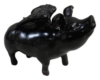 2604 - Three Hands Flying Pig Figure - 8.5 x 3.5 x 6.5