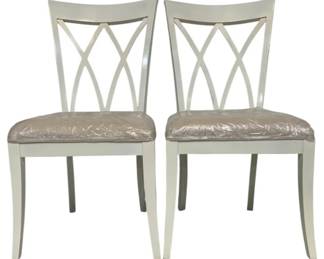 4072 - Pair Alden Home Side Chairs (Description): 40 x 19 x 18