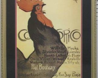 9099 - Cocorico Rooster by steinlen (Description): 22 X 28
