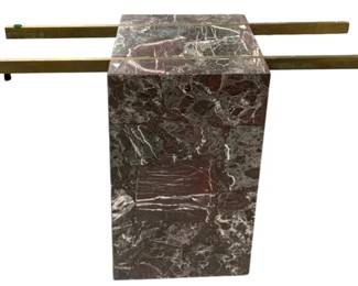9156 - Marble Table Base - 28.5 x 11.5 x 35 (Description): Missing Glass Top