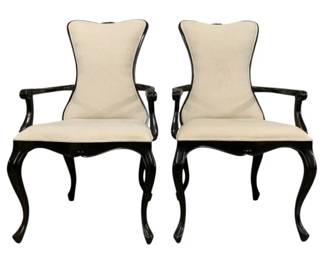 4025 - Alden Home Pair Anne Arm Chairs (Description): 42 x 23 x 22