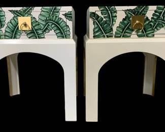 4173 - Pair Bradshaw Orrell for Chelsea House Stands (Description): one drawer, 27 x 22 x 22