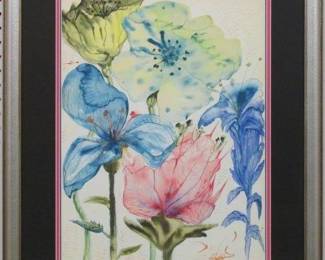 9045 - Fleurs Giclee by Salvador Dali (Description): 22 X 27