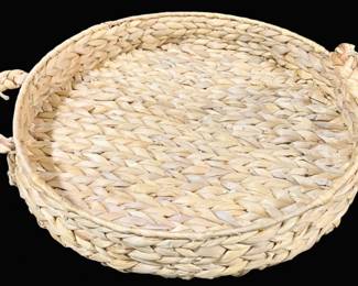 2553 - Three Hands Basket Serving Tray - 18 x 3