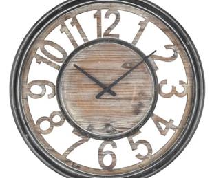 323 - Elk Home Strayhorn Clock 24" (Description): Electric/electronic/mechanical item - No guarantee all components, untested.