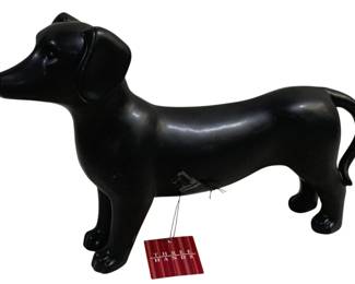 2609 - Three Hands Ceramic Dog - 14 x 3.5 x 9.25