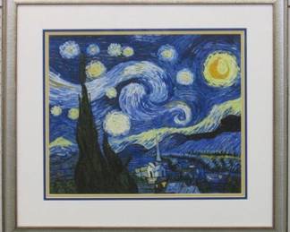 9065 - Starry Night Giclee by Vincnet Van Gogh (Description): 24.5 X 22