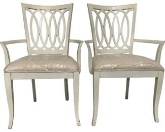 4056 - Pair Alden Home Arm Chairs (Description): 38 x 25 x 20, separation on one chair
