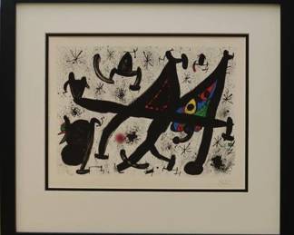 9079 - Contemporary Print by Joan Miro (Description): 19.5 X 17.5