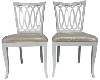 4067 - Pair Alden Home Side Chairs (Description): 38 x 20 x 19