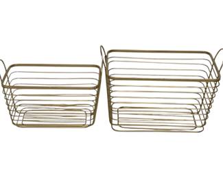 2736 - Three Hands Set Handled Baskets (Description): 12 x 10 x 18