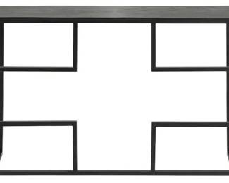 4087 - Elk Home Aperio Black Metal Console Table (Description): 31 x 46 x 11
