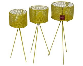 2726 - Three Hands Set of 3 Metal Planters