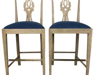 4036 - Pair Alden Home Manchester Bar Stools (Description): 48 x 21 x 19. 30" seat height