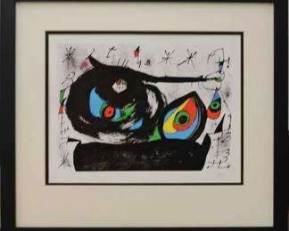 9080 - Contemporary Print by Joan Miro (Description): 19.5 X 17.5