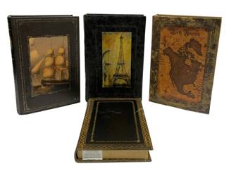 8568 - 2 Three Hands Decorative Book Wood Storage Boxes (Description): 9.50 x 6.50 x 2