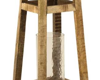 393 - Elk Home Ridgetop Lantern Natural Colors (Description): 20x10x10