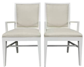 4021 - Pair Alden Home Portland Arm Chairs (Description): 39 x 21 x 21