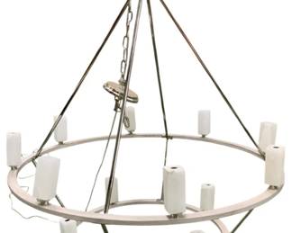 4142 - Elk Home Polished Nickel Chandelier 41 x 39 (Description): Electric/electronic/mechanical item - No guarantee all components, untested.