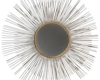 7064 - Double Spike Modern History Mirror - As Is (Description): 38" Round Has patina spots.
