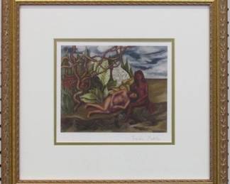 9083 - Two Nudes In the Forrest by Frida Kahlo (Description): 17 X 16