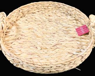 2598 - Three Hands Basket Serving Tray - 17.75 x 2.75