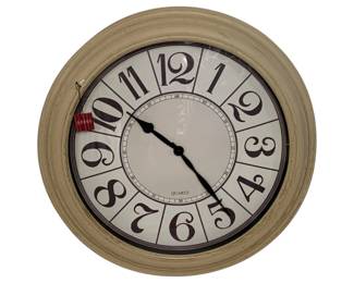 2744 - Three Hands Wall Clock Decor 32" (Description): Electric/electronic/mechanical item - No guarantee all components, untested.