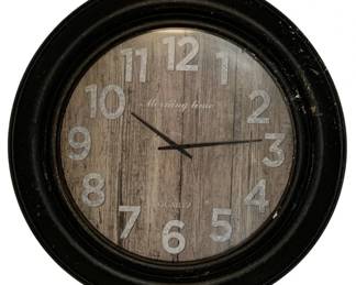 2720 - Three Hands Quartz Morning Time Wall Clock (Description): Electric/electronic/mechanical item. No guarantee all components, untested. 36" Round