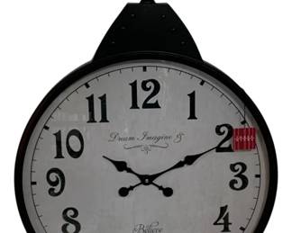 2729 - Three Hands Wall Clock Decor (Description): 33.5 x 23.5 x 2.5 Electric/electronic/mechanical item - No guarantee all components, untested.