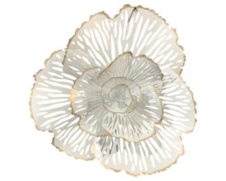 2666 - Three Hands Metal Flower Wall Art - 22" Round