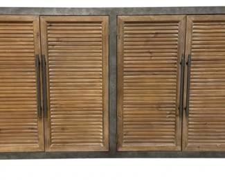 4103 - Sterling Home Badlands Drifted Oak Credenza (Description): wood & metal, 36 x 62 x 14
