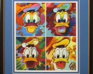 9039 - Donald Duck Suite of 4 Giclee by Peter Max (Description): 22 X 24