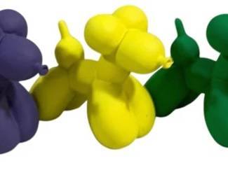 2592 - 5 Three Hands Balloon Dog Figures (Description): 5.75 x 2.75 x 5